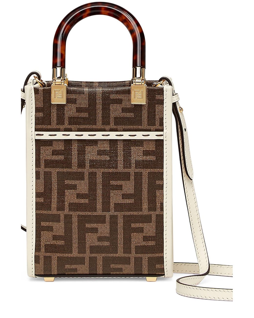 Fendi Mini Sunshine Shopper in Yellow | Lyst