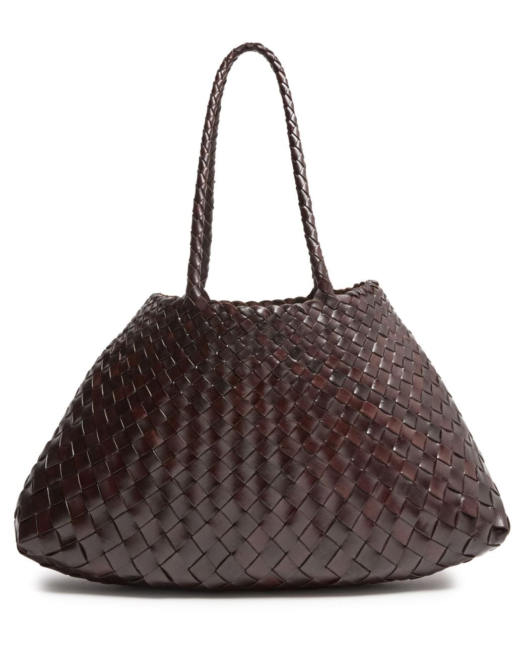 Dragon Diffusion Brown Santa Croce Large Shoulder Bag