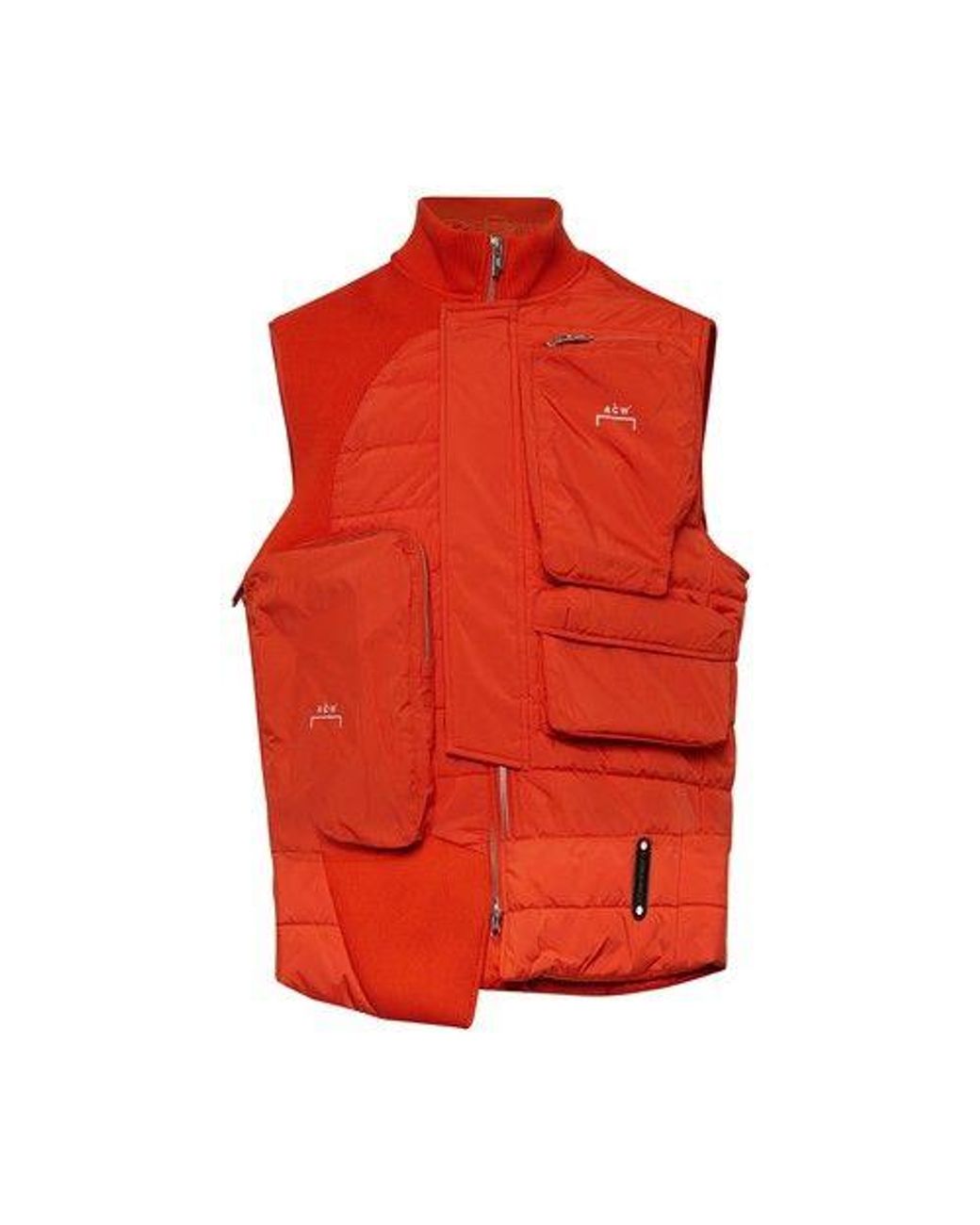 A_COLD_WALL* Asymmetric Sleeveless Jacket in Red for Men