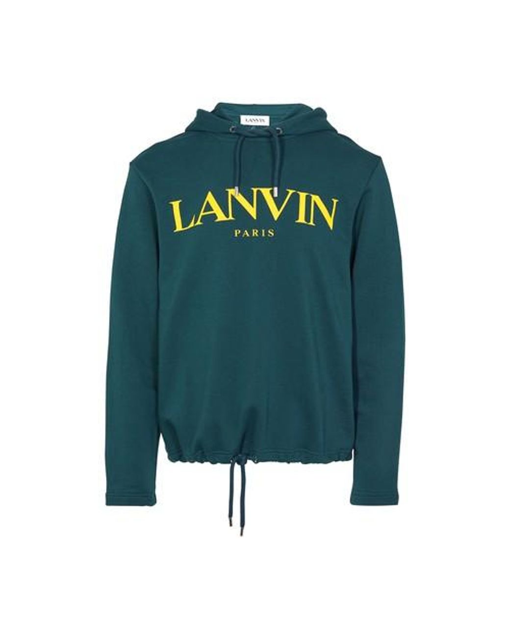 Lanvin Logo Hoodie in Dark Green (Green) for Men - Lyst