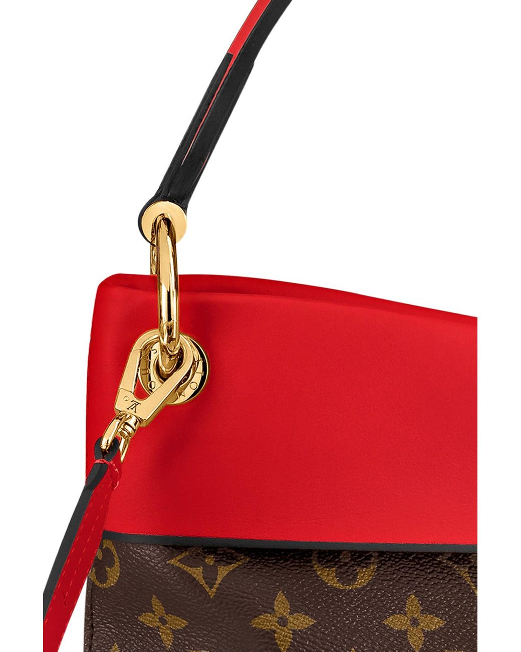 louis vuitton bag with red accents