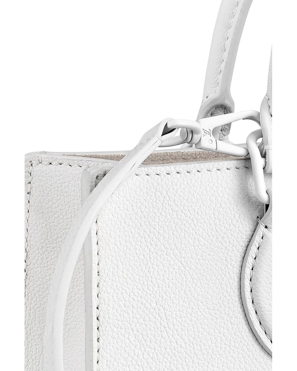 RvceShops Revival, White Louis Vuitton Lockme Go Tote Bag