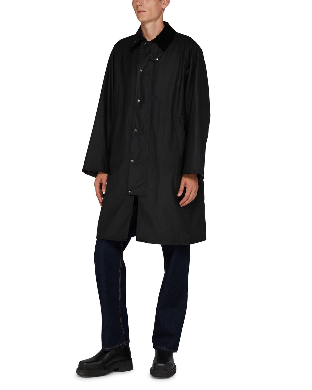 Barbour Exmoor Wax Coat in Black for Men | Lyst