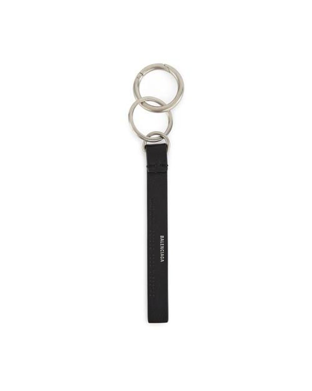 Balenciaga Leather Keyring in White for Men - Lyst