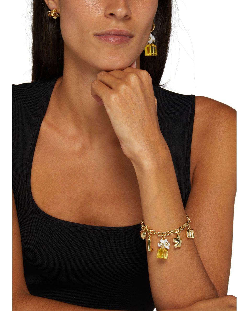 Marc Jacobs Metallic Daisy Charm-Armband