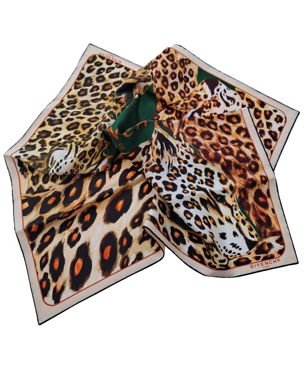 Givenchy Brown Leopard-Print Scarf
