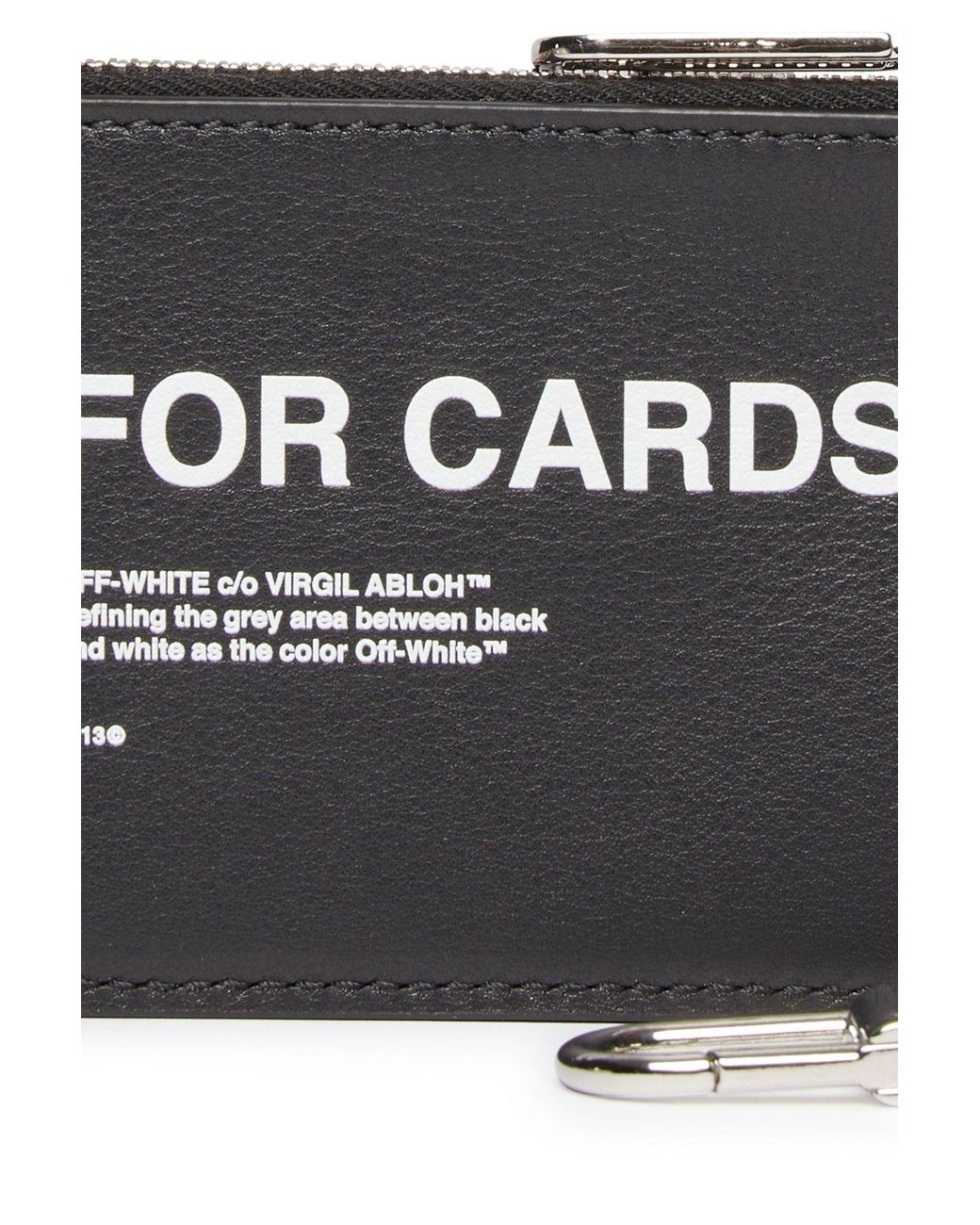 Off-White c/o Virgil Abloh Quote Card Case With Key Ring in Black