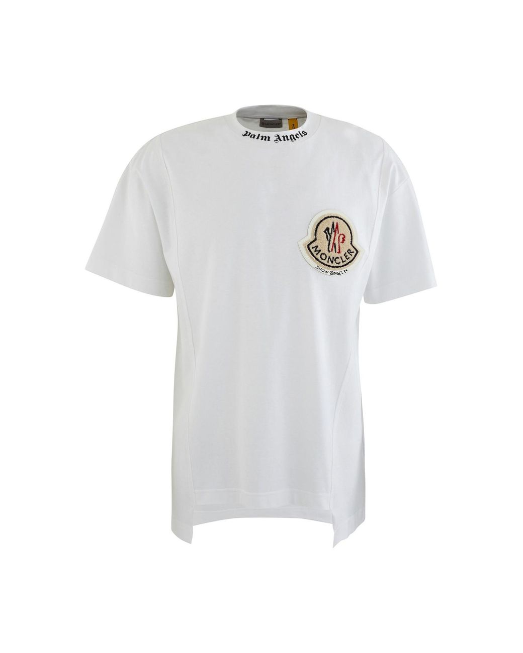 Moncler Genius Palm Angels - Maglia T-shirt in White for Men | Lyst