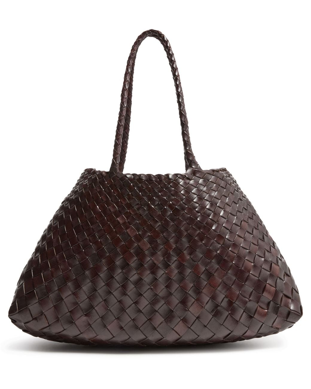 Dragon Diffusion Brown Santa Croce Large Shoulder Bag