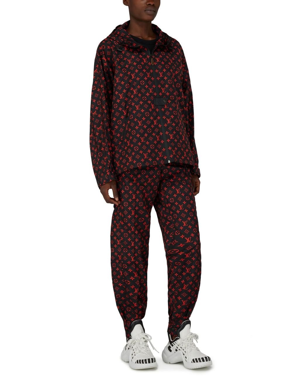 Pantalon de jogging Monogram en coton technique rouge Louis Vuitton en  coloris Rouge | Lyst