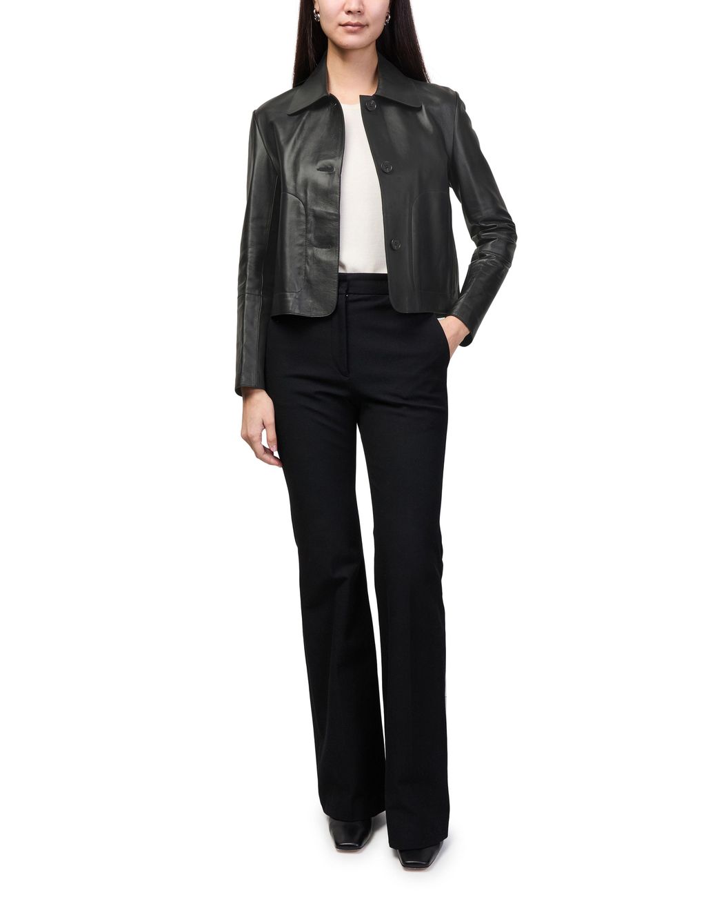 Arma Black Emy Lamb Leather Jacket