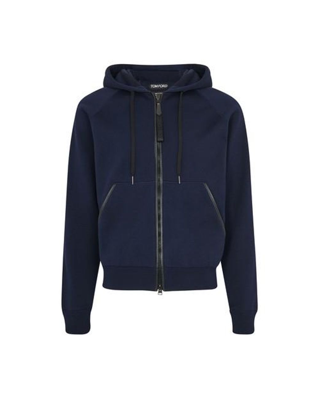 Tom Ford Zipped Hoodie in Navy (Blue) for Men - Lyst