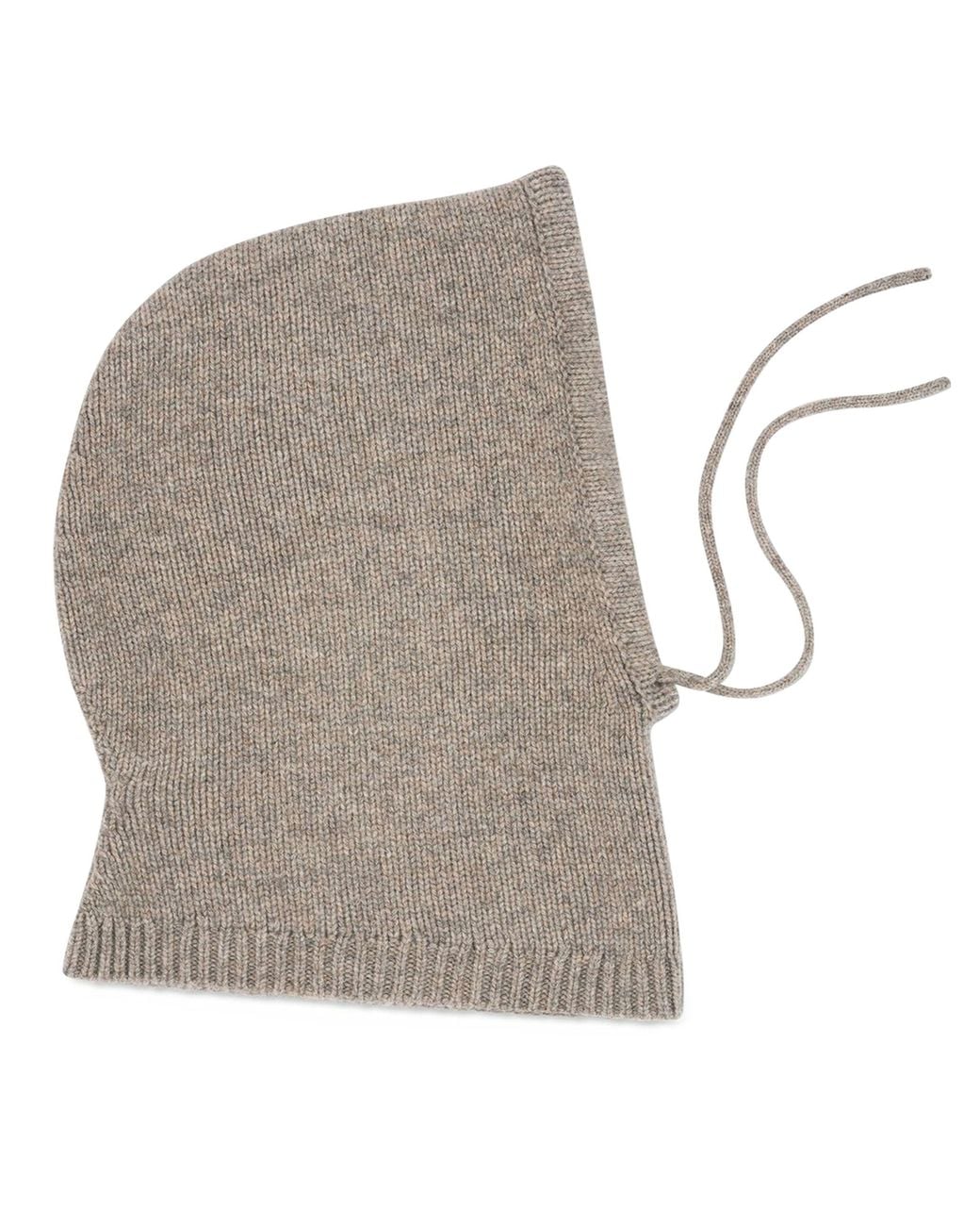 Bompard Brown Cashmere Balaclava With Drawstring