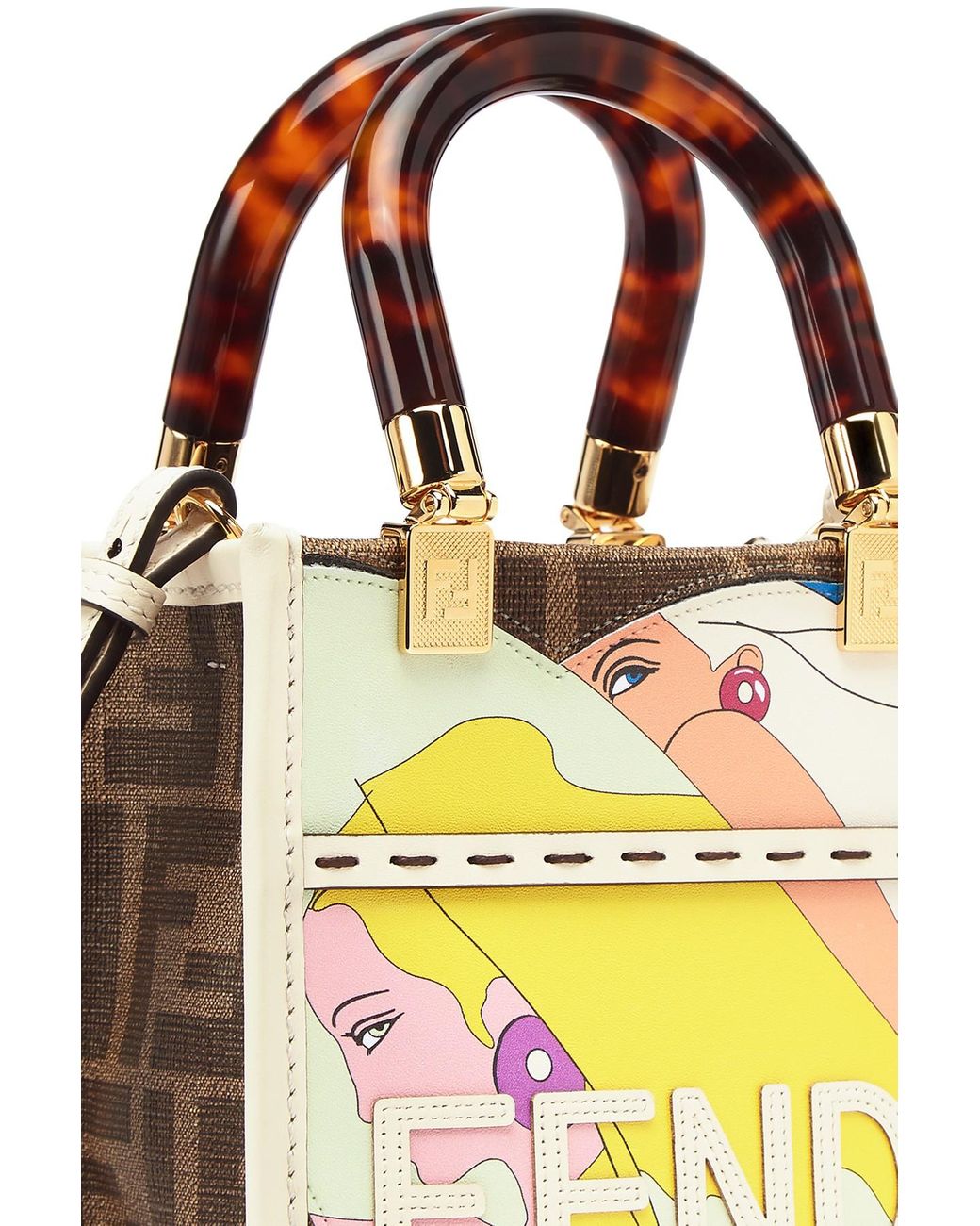 【FENDI】MINI SUNSHINE SHOPPER Fendi Denim Mini Sunshine Shopper Tote | Consign of the Times ™