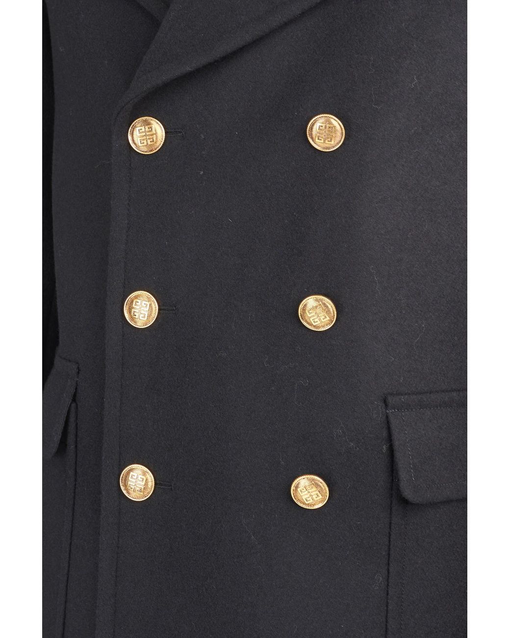Givenchy Classic Peacoat With Gold Buttons in Black for Men Lyst
