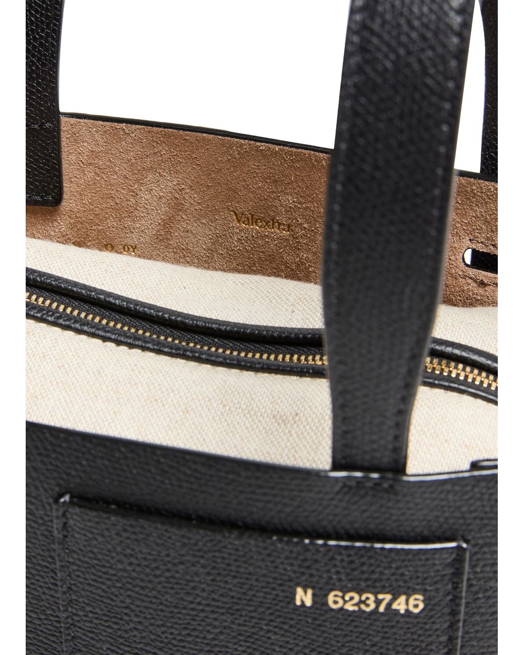 Valextra Black Mini Bucket Bag