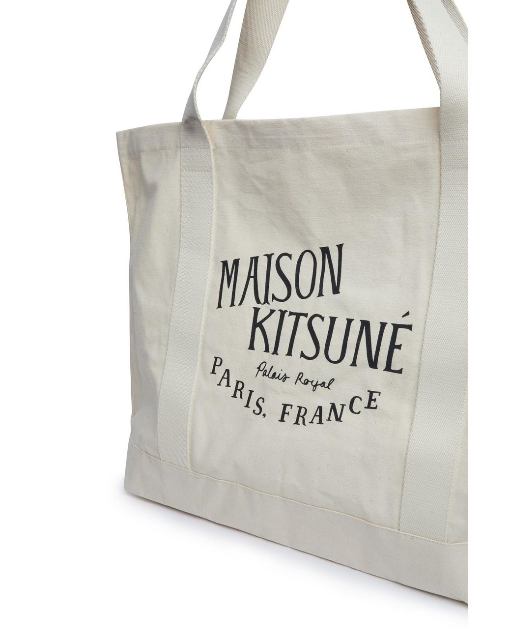 Maison Kitsuné Palais Royal Shopping Bag in White for Men | Lyst UK