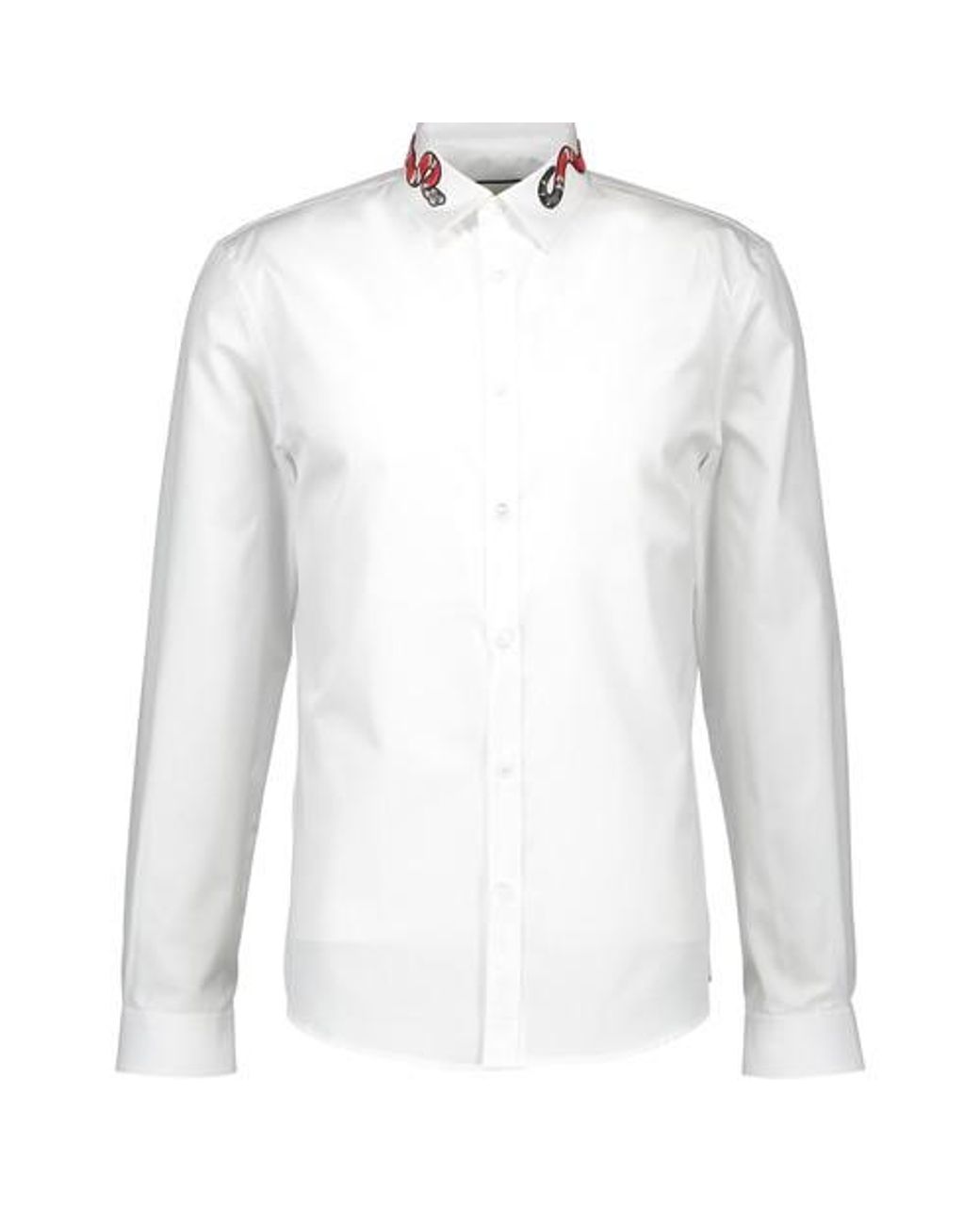 Gucci Duke Snake Collar Shirt in White for Men | Lyst UK