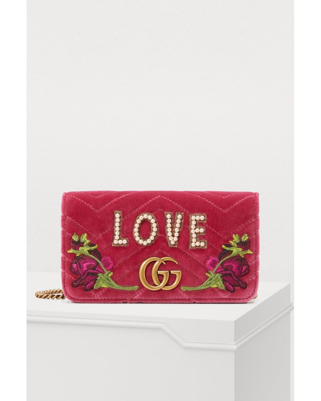 Gucci GG Marmont Love Mini Bag in Pink Lyst