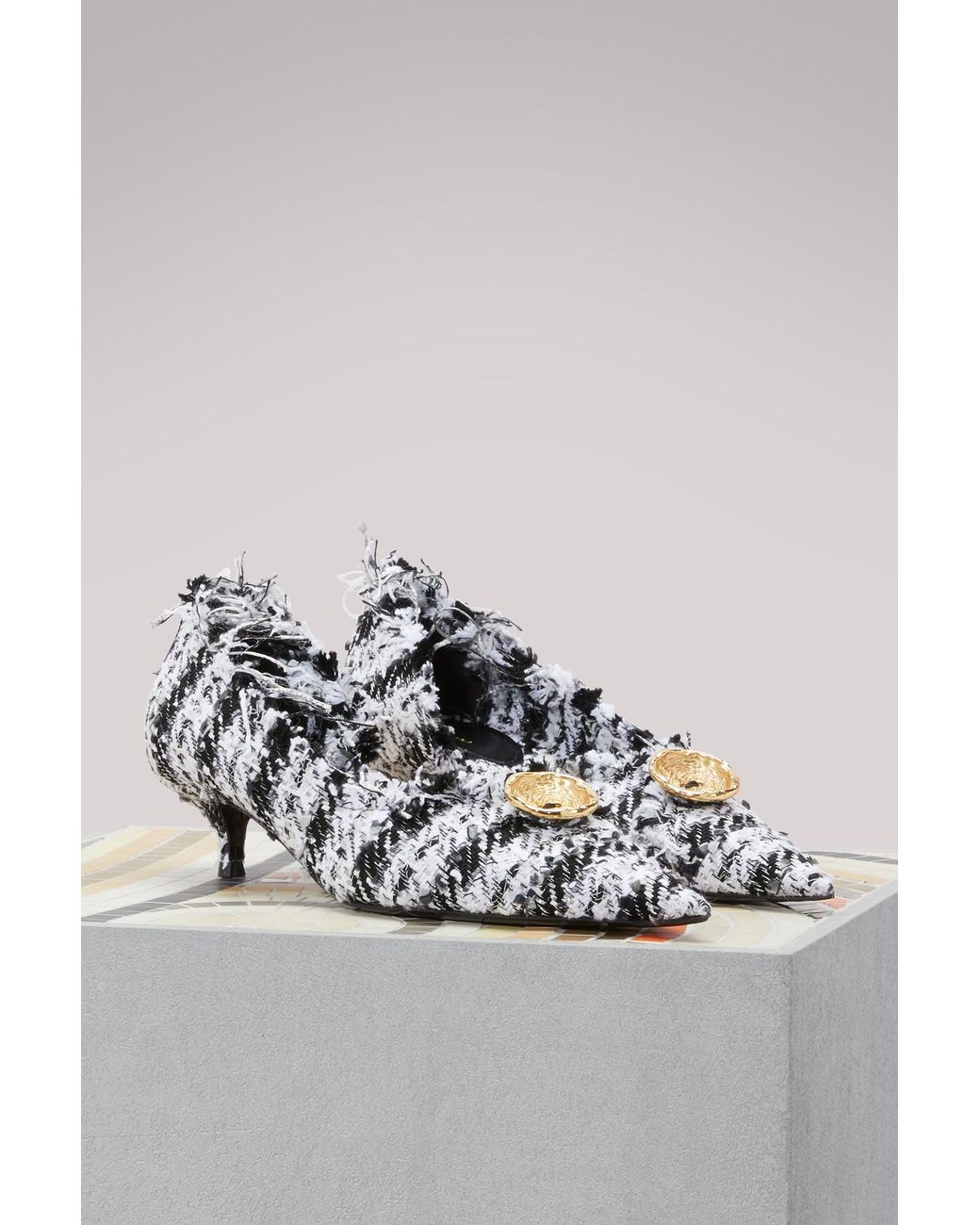 Balenciaga tweed shoes sale