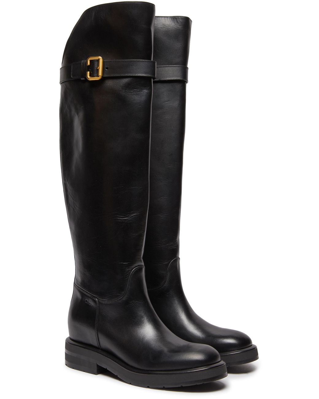 【関税＆送料込み】ChloAC High Coddington Boots Shoes Chloe Coddington Leather Over-The-Knee Riding Boots | Neiman