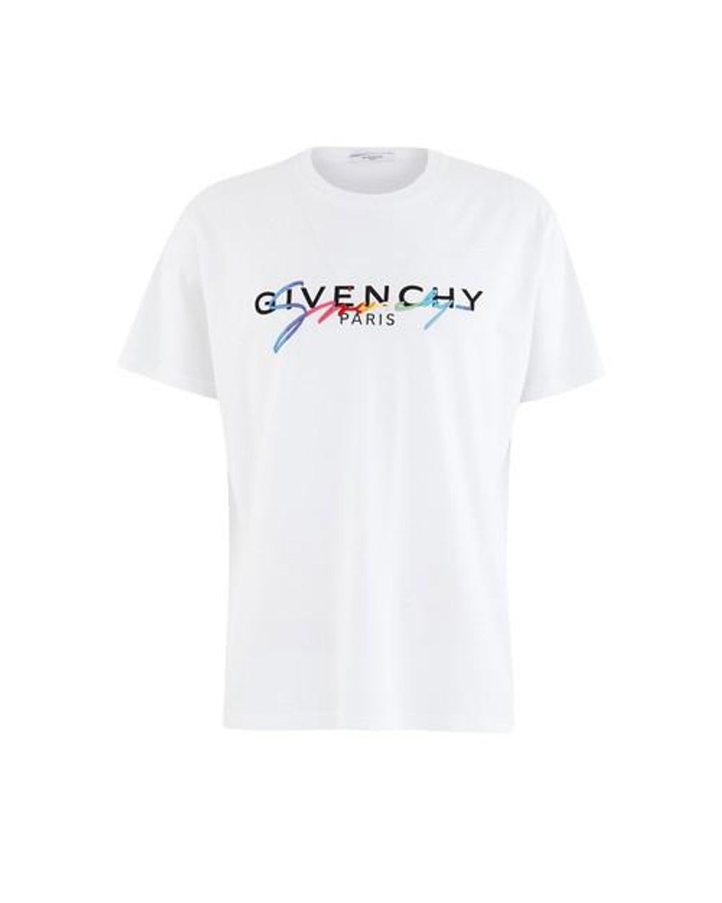 T-shirt Rainbow Logo Givenchy pour homme en coloris Blanc | Lyst