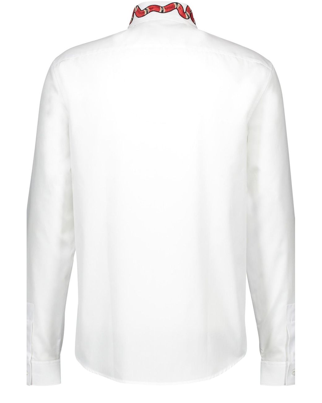 Gucci Cotton Duke Snake Collar Shirt in White for Men | Lyst Canada
