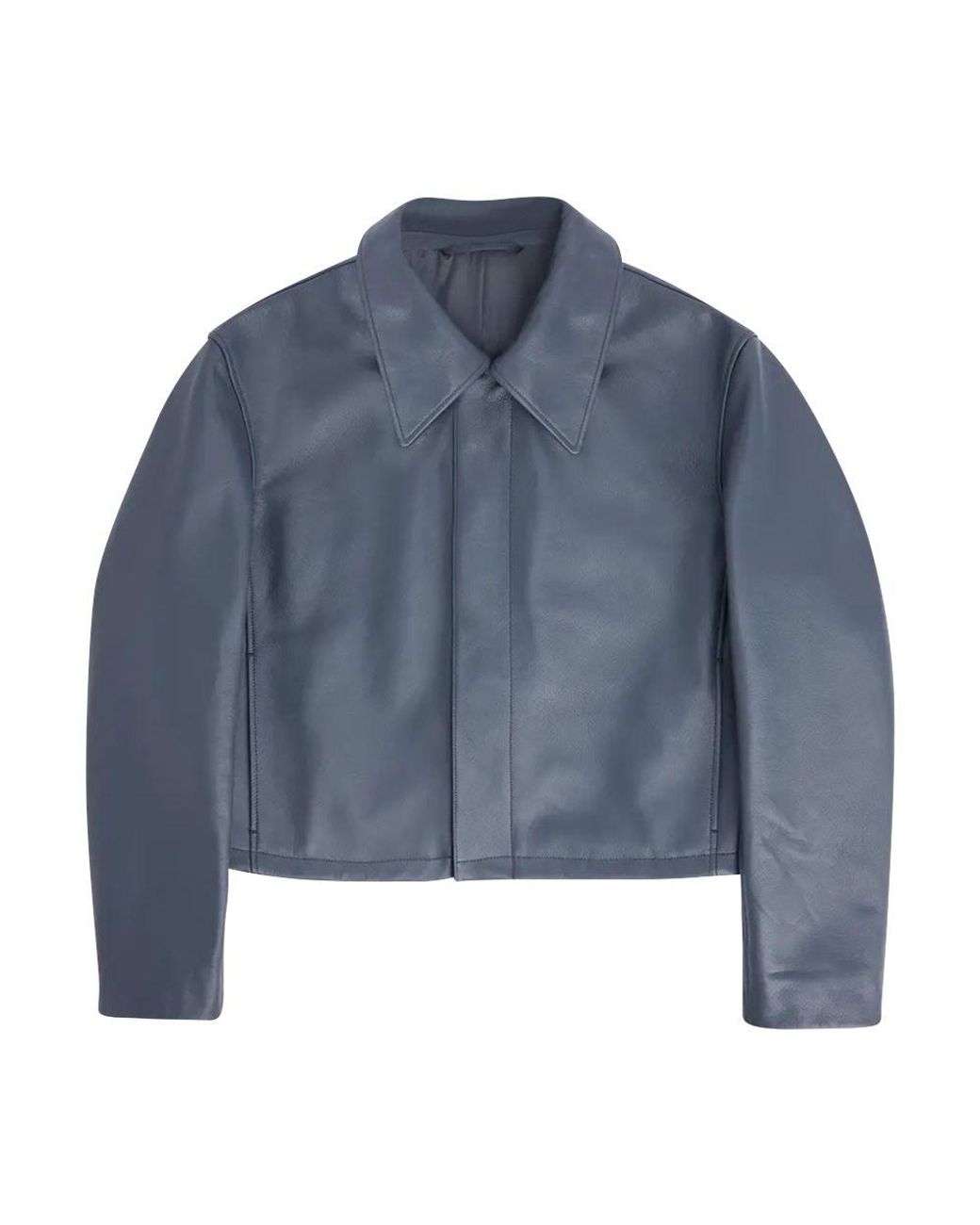 Lemaire Blue Square Cropped Jacket