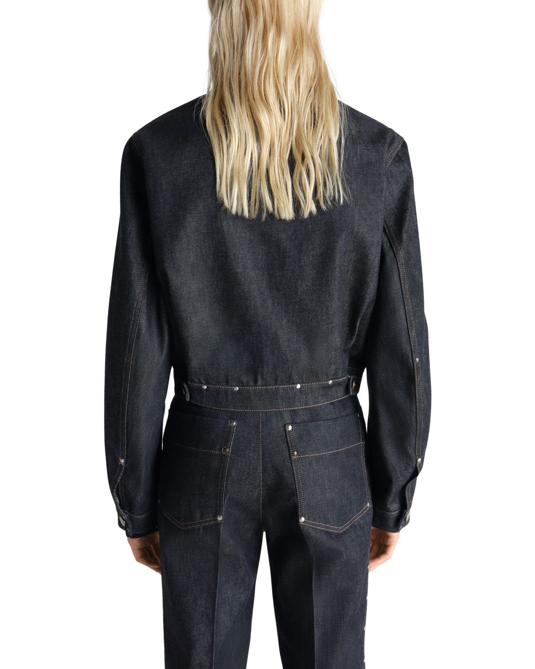 Lemaire Black Cropped Jacket With Studs