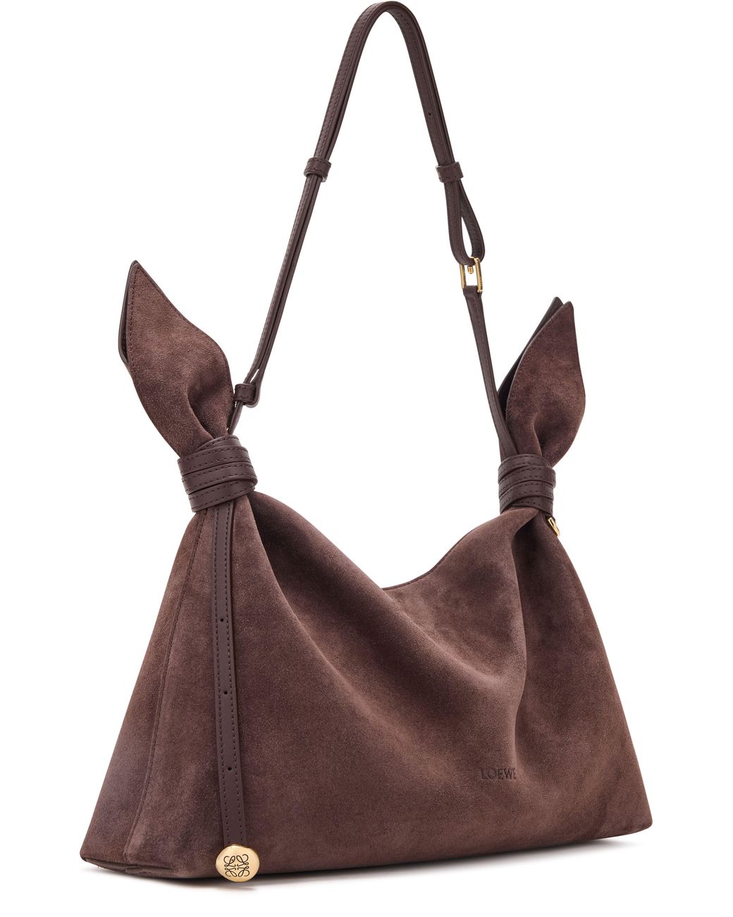 Loewe Brown Medium Suede Scarf Bag
