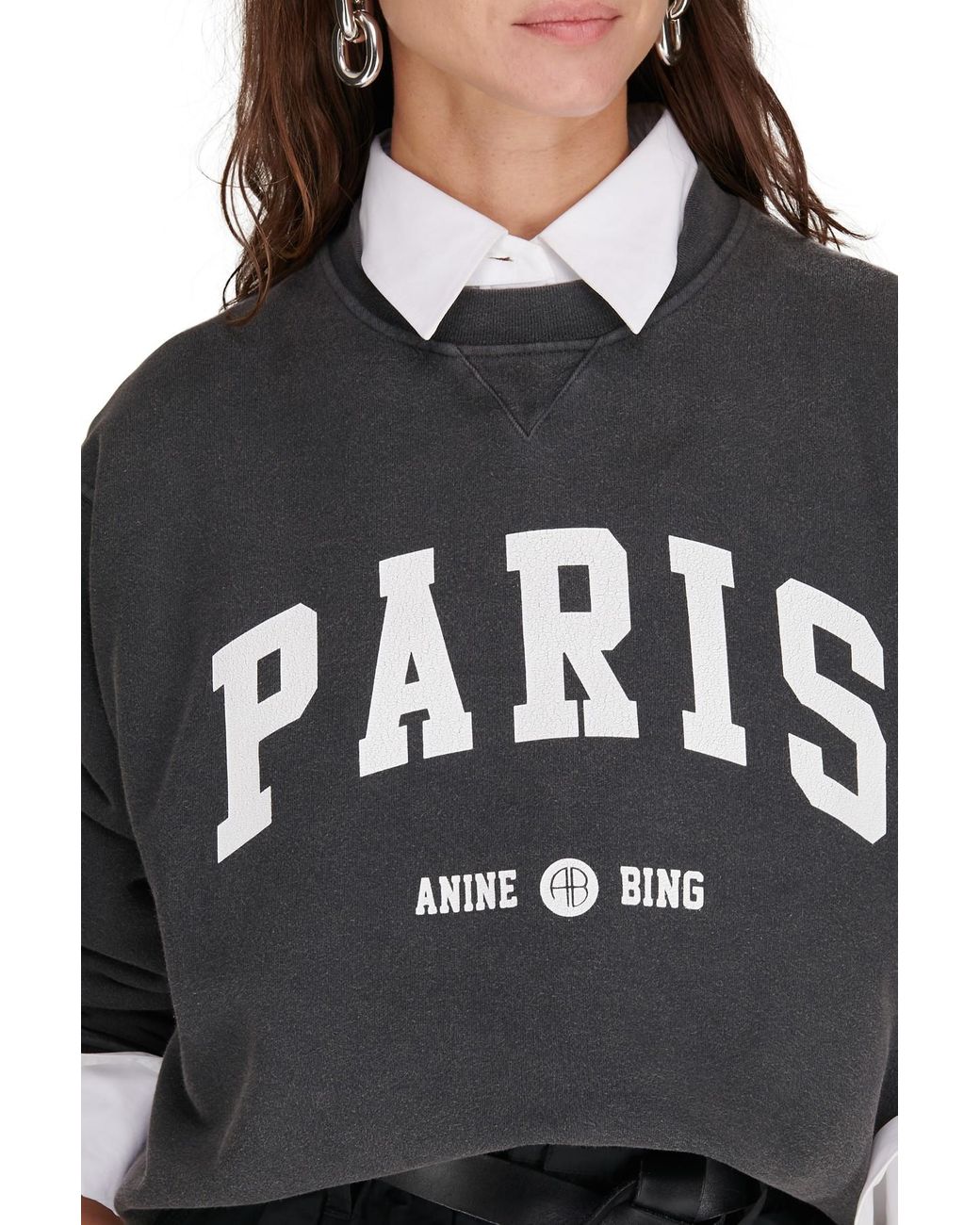 Anine Bing Ramona Sweatshirt University Paris | Lyst