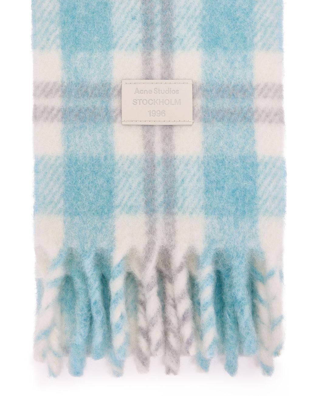 Acne Blue Checked Scarf