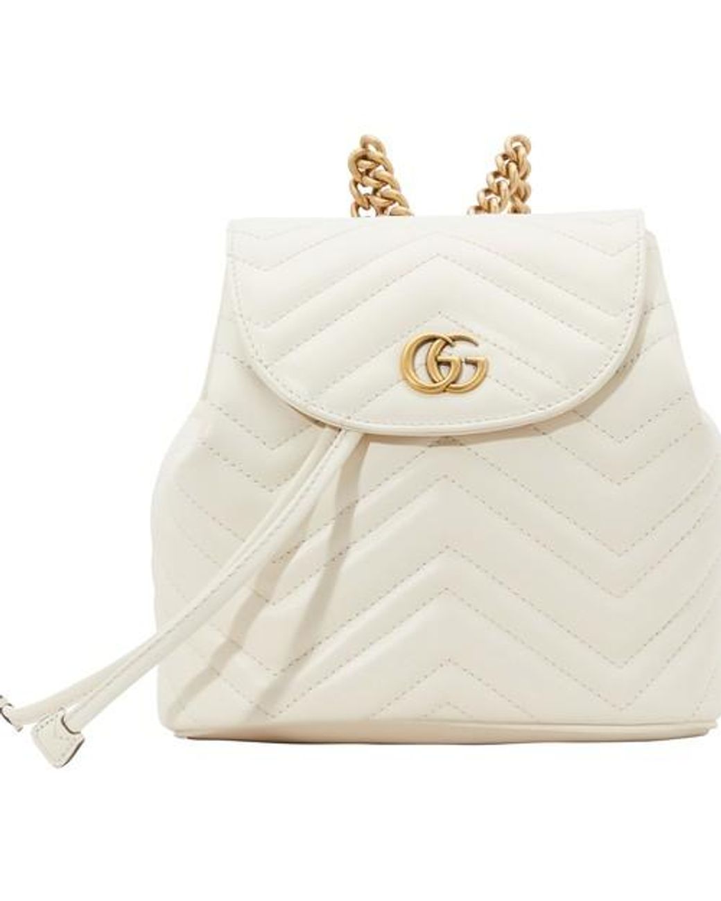 fordom undtagelse gasformig Gucci GG Marmont Small Backpack in White | Lyst