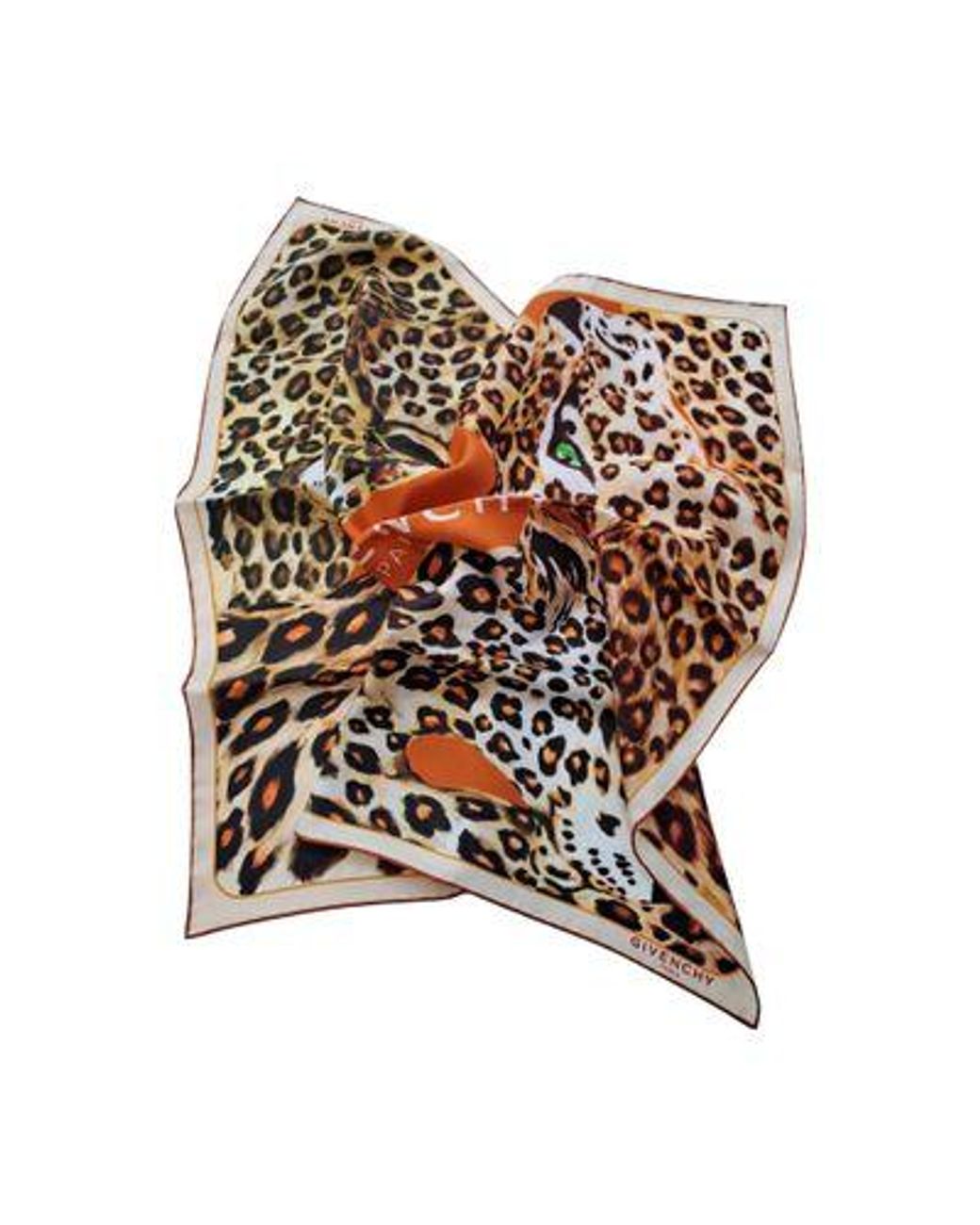 Foulard À Imprimé Léopard Givenchy en coloris Orange