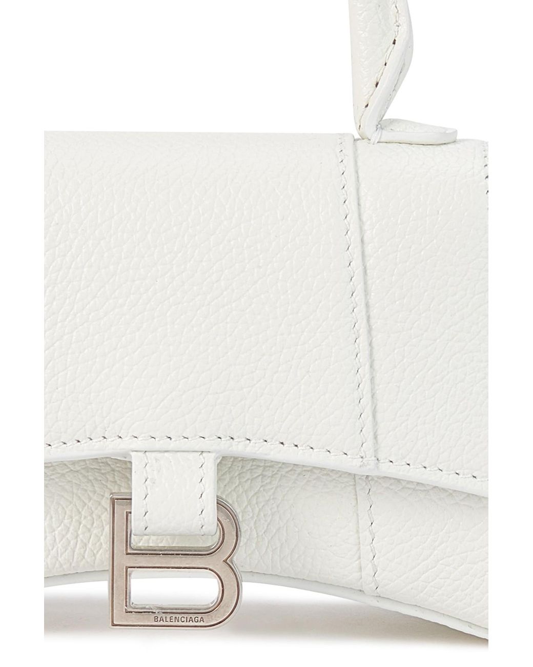 Balenciaga Hourglass Top Handle Mini Bag in White | Lyst
