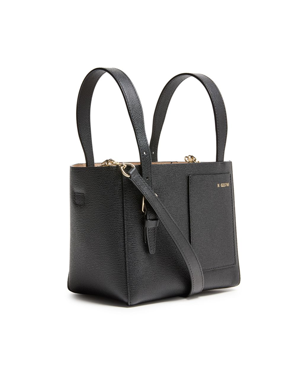 Valextra Black Mini Bucket Bag