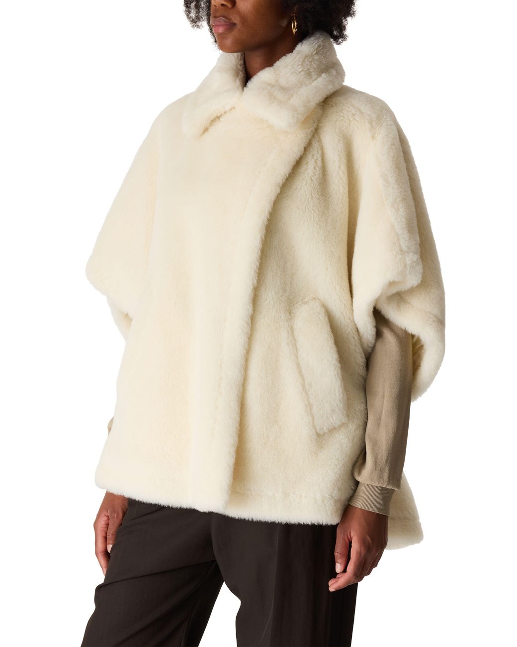 Max Mara Natural Tebe Teddy Cape