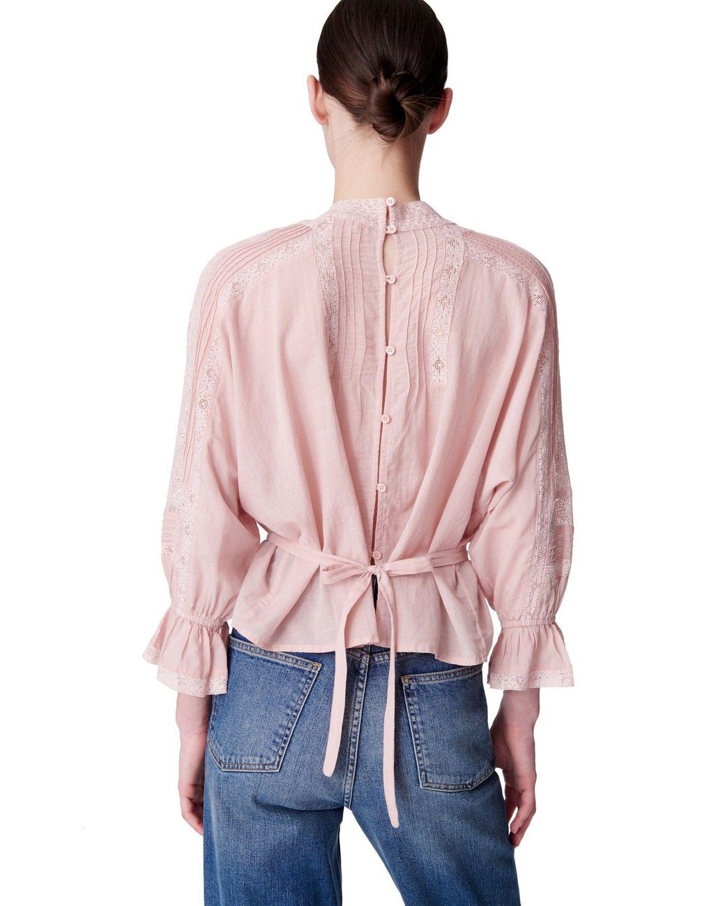 Viva Blouse With Lace Inserts