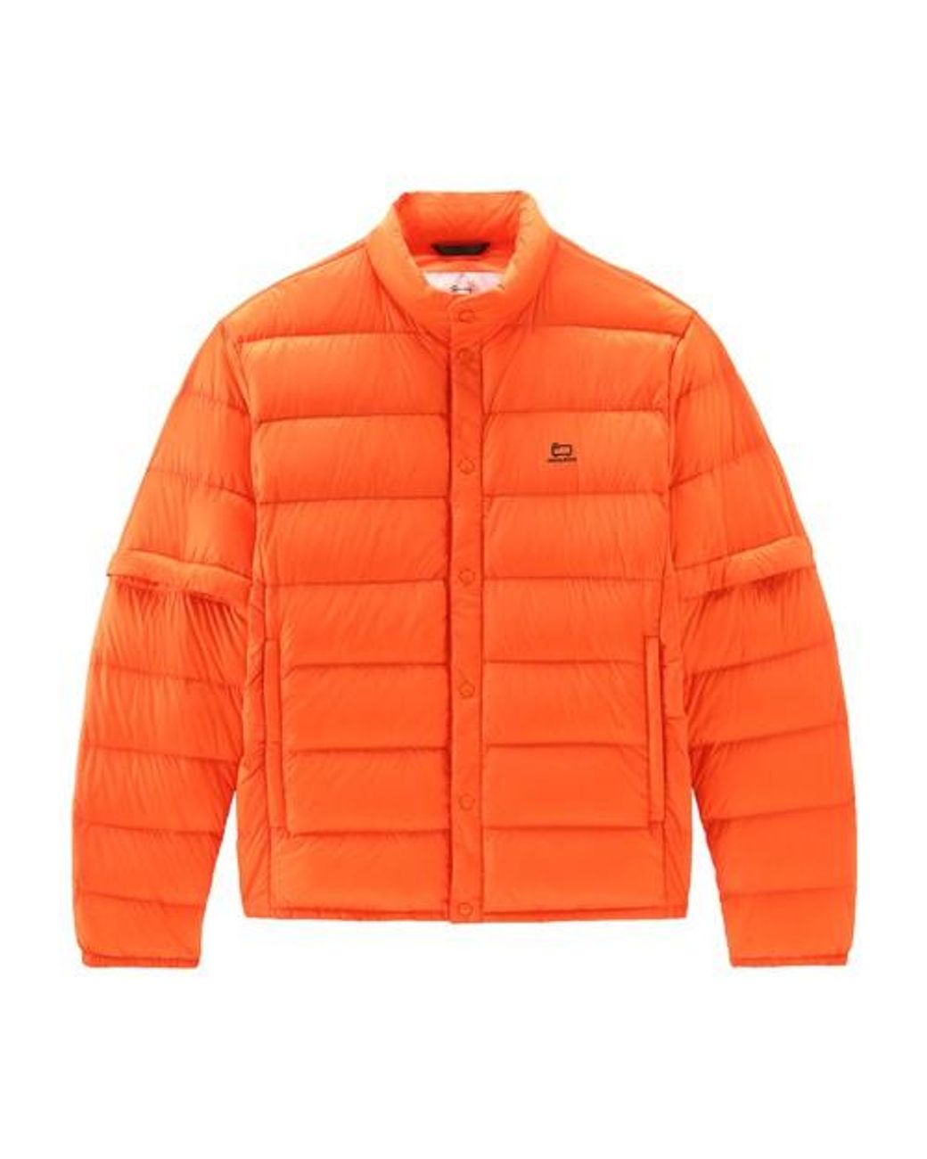 Woolrich Daunenjacke mit abnehmbaren Ärmeln in Orange für Herren | Lyst DE