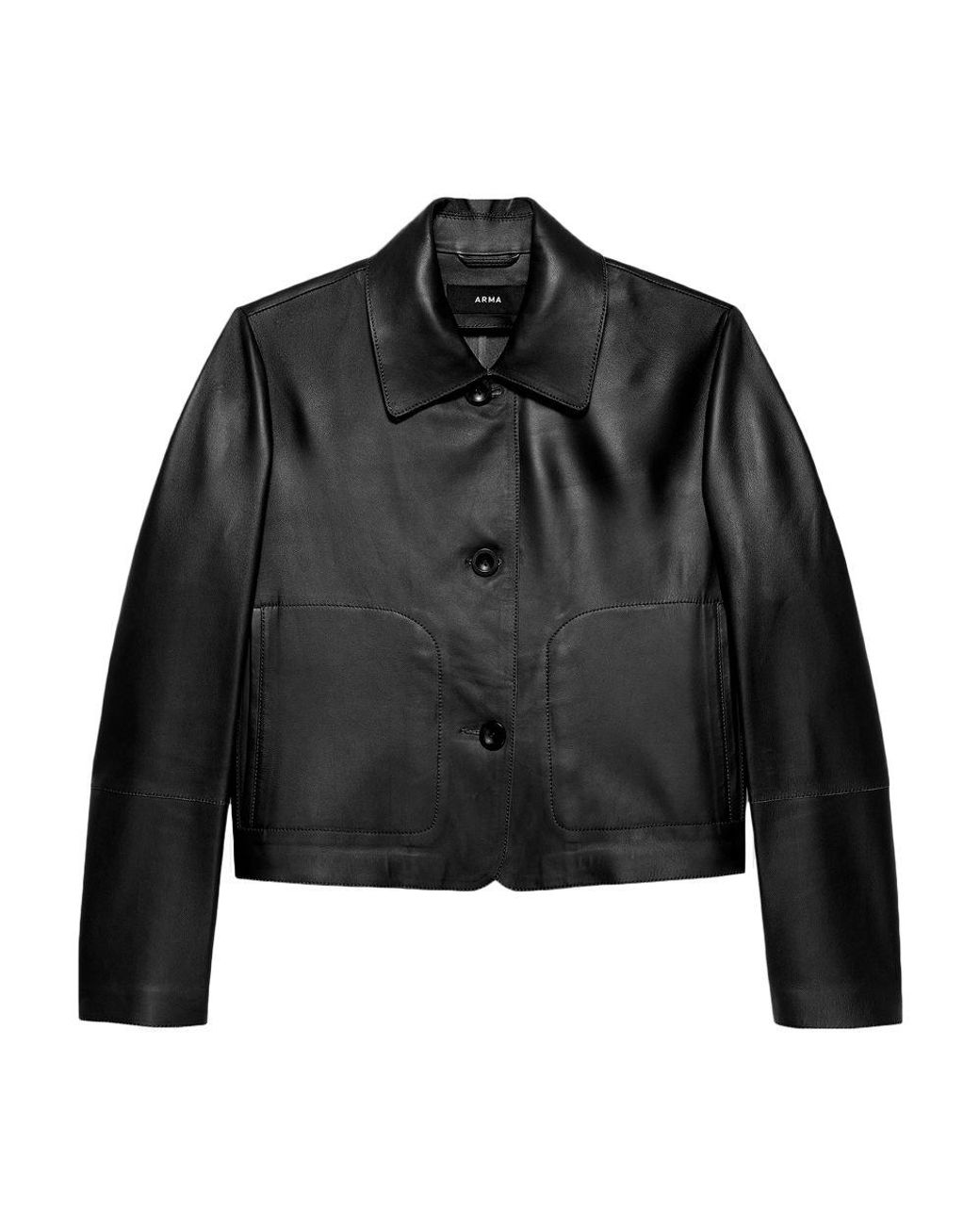 Arma Black Emy Lamb Leather Jacket