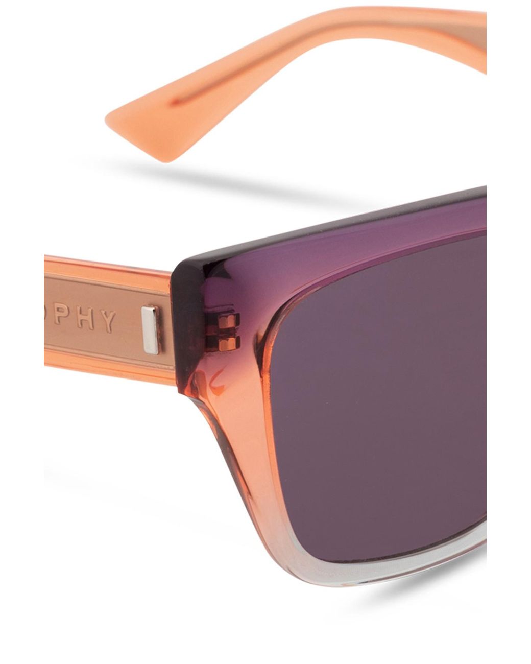 Voilet-Silver Hipster Titanium Geometric Gradient Sunglasses with Purple  Sunwear Lenses - 90001