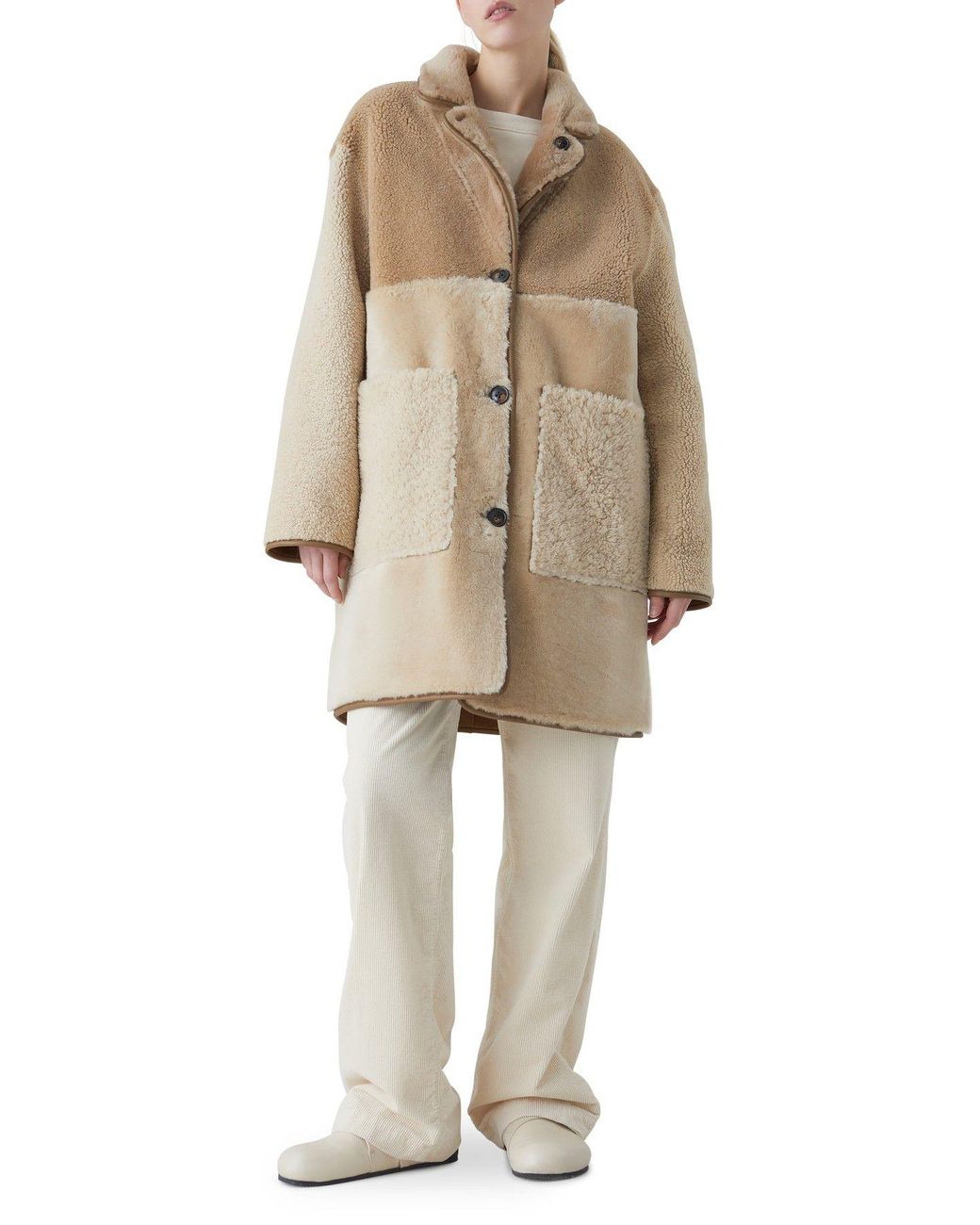Closed shearling parka clearance