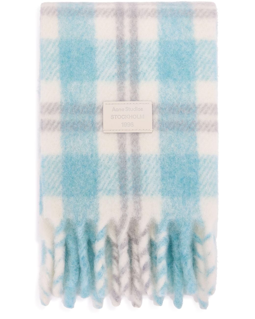 Acne Blue Checked Scarf