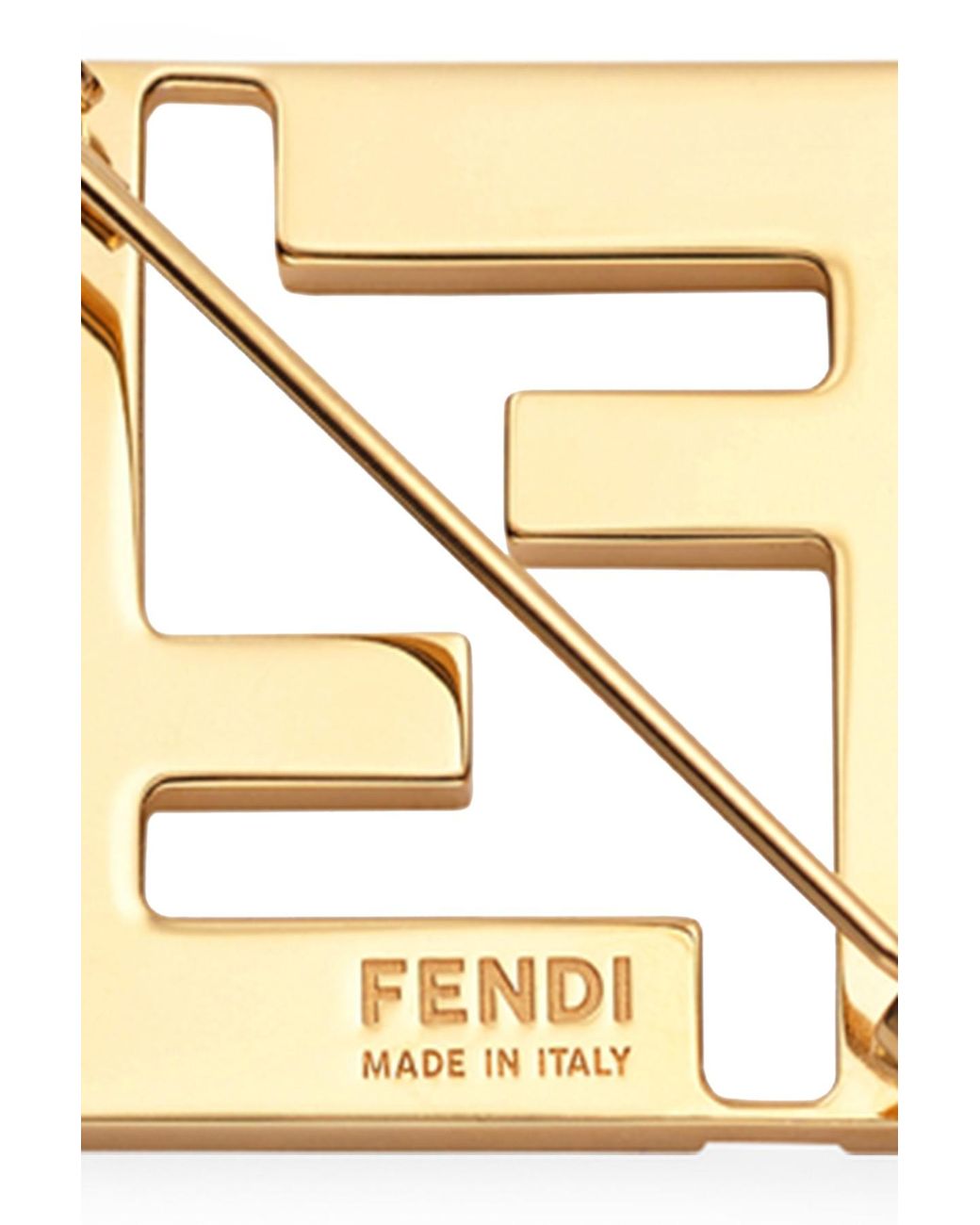 フォーエバー フェンディ ブローチ ホワイトメタル ブローチ FENDI フェンディ フォーエバー ブローチ ホワイト ゴールド 美