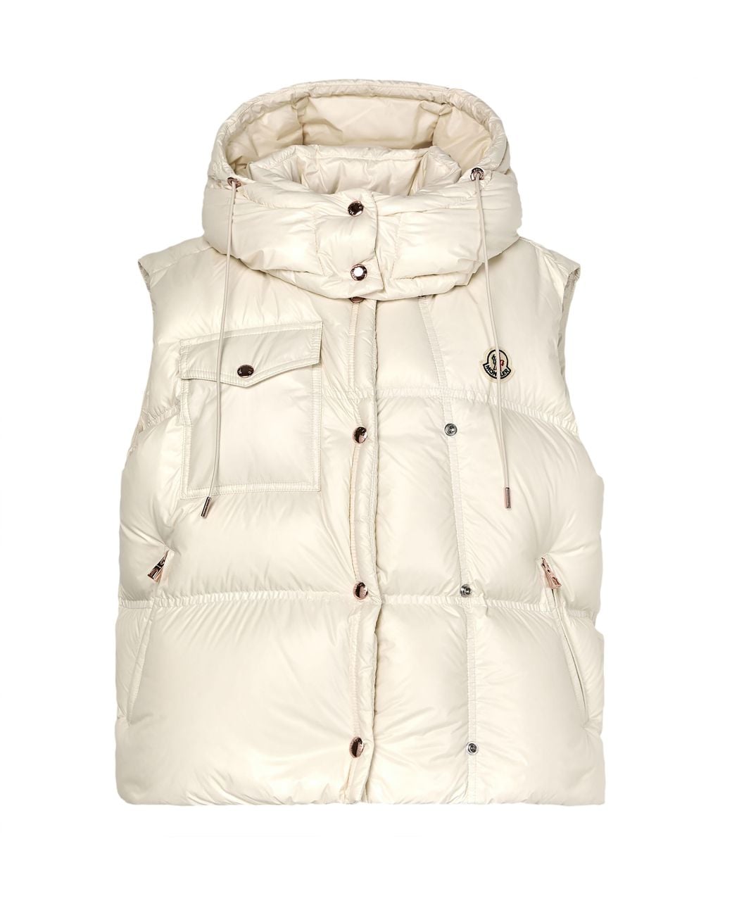 Moncler Natural Pario Sleeveless Down Jacket
