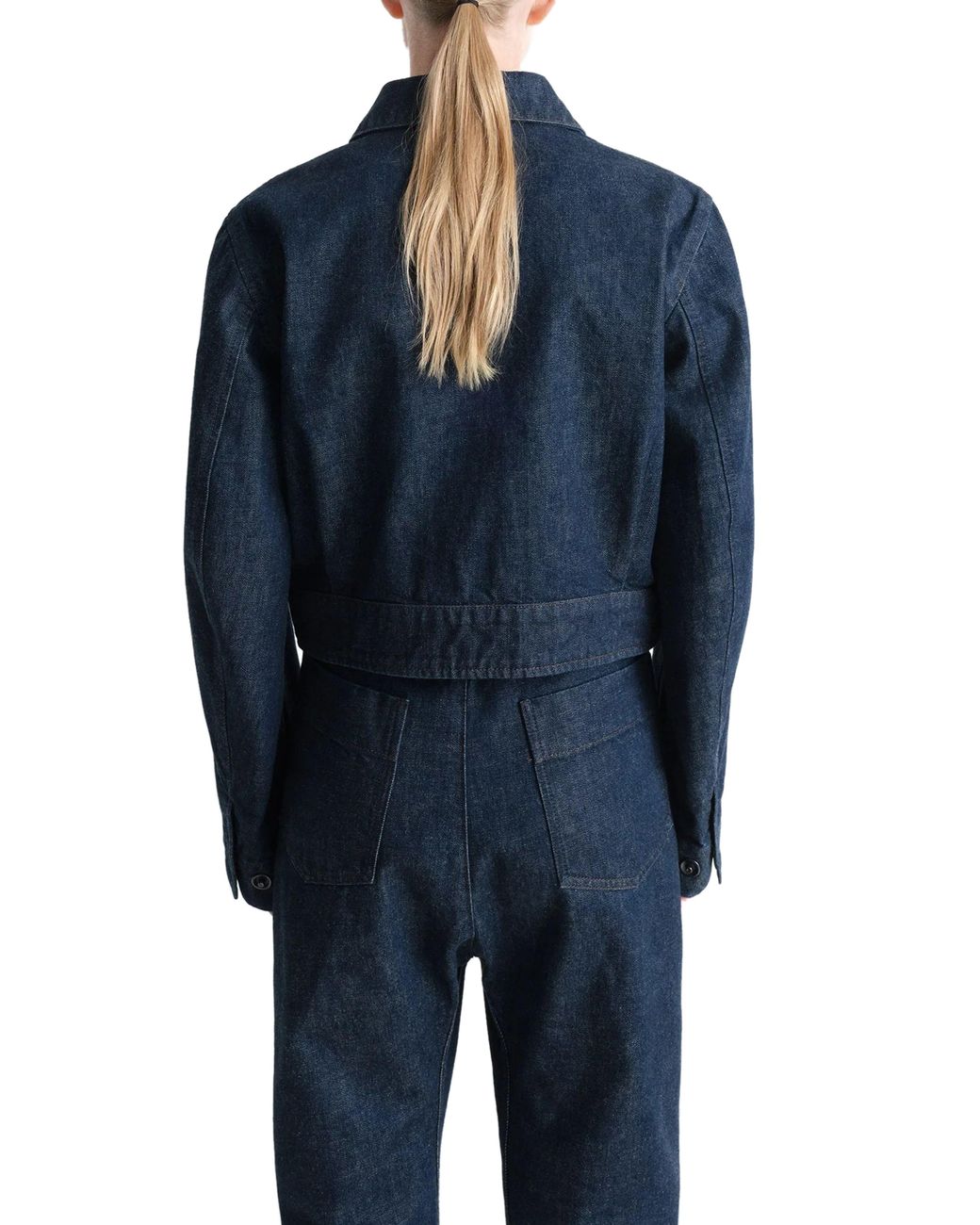 Lemaire Blue Two Pocket Cropped Jacket