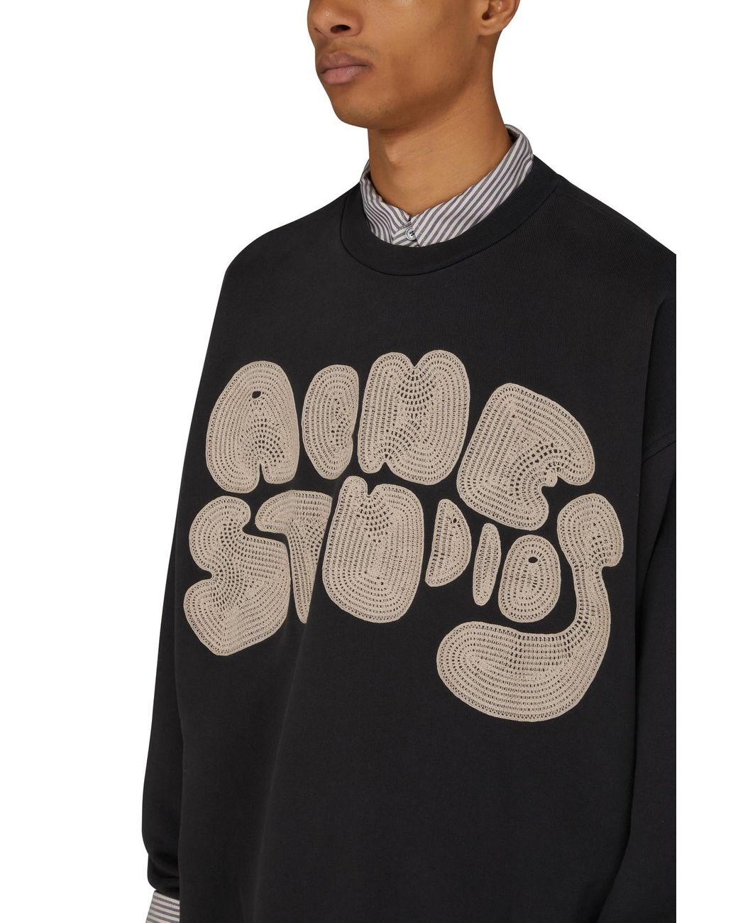 Acne Studios Fyre Bubble Logo Sweatshirt in Black for Men | Lyst