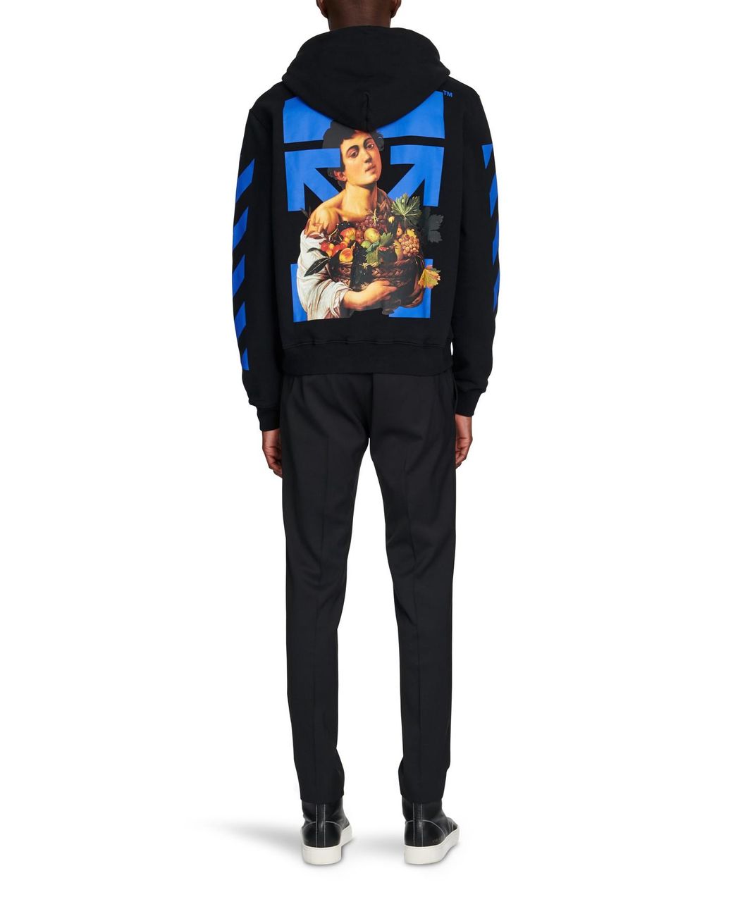 Off-White c/o Virgil Abloh Caravaggio Boy Marker Hoodie in Blue for Men |  Lyst UK