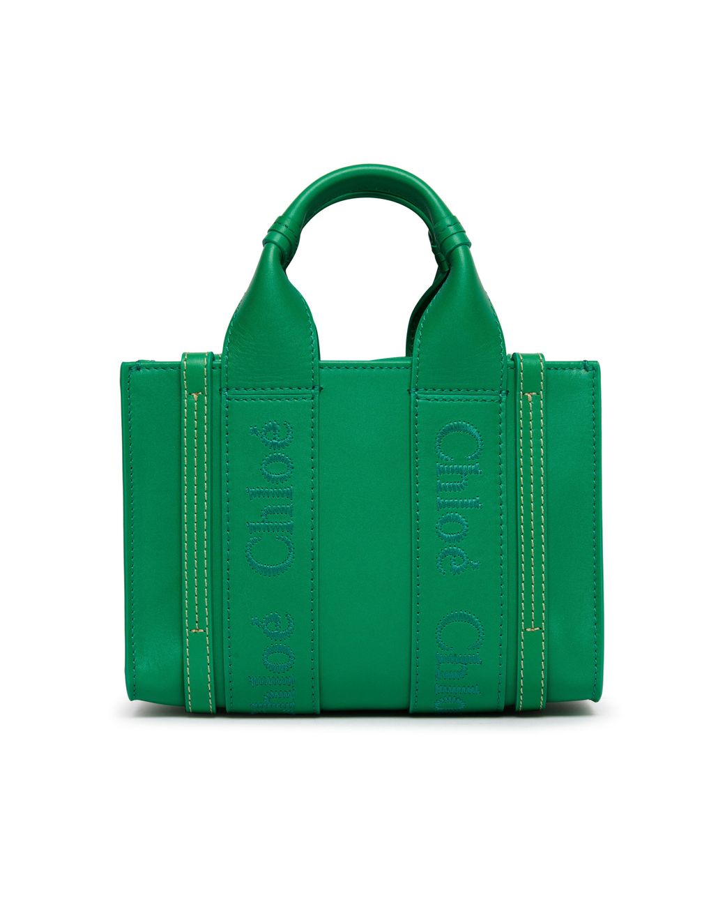 Chloe Woody Mini Tote Bag in Green Lyst