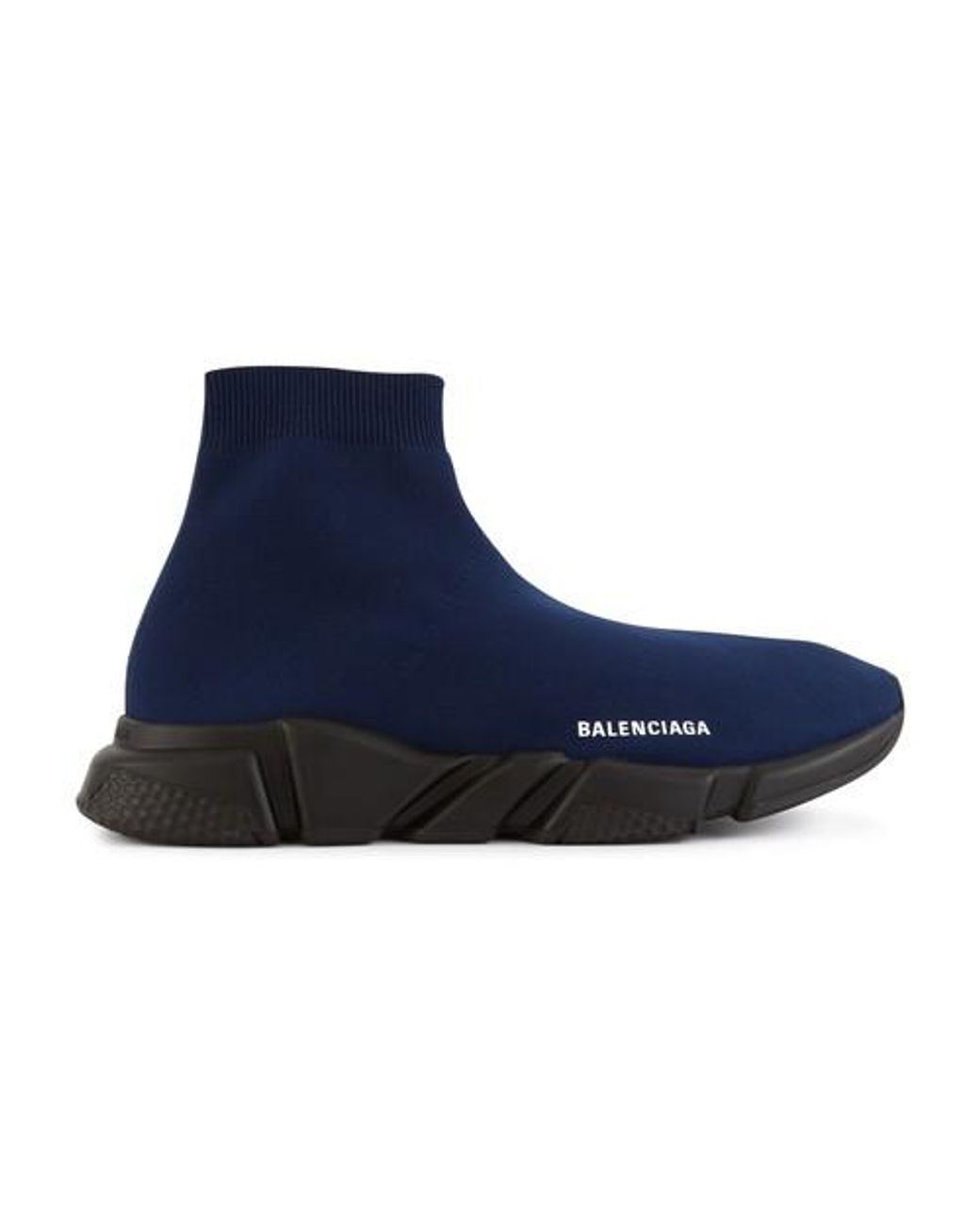 Balenciaga Speed Sock Logo Trainers in Navy (Blue) for Men | Lyst